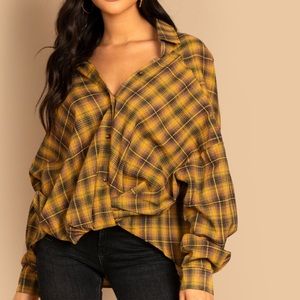 Plaid oversized shirt